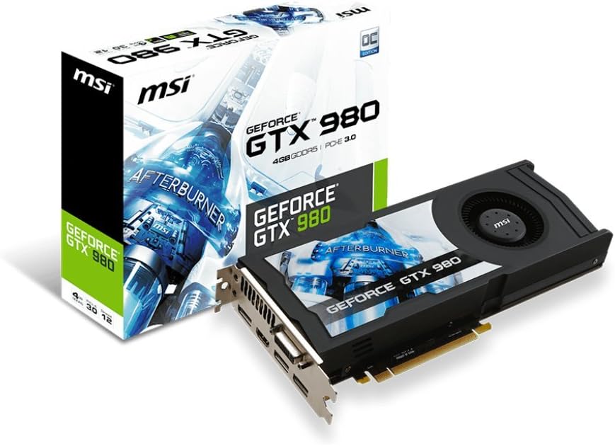 MSI Computer GeForce 4GB GDDR5 DVI/HDMI/3DisplayPorts PCI-Express Video Graphic Card GTX 980 4GD5 OCV1