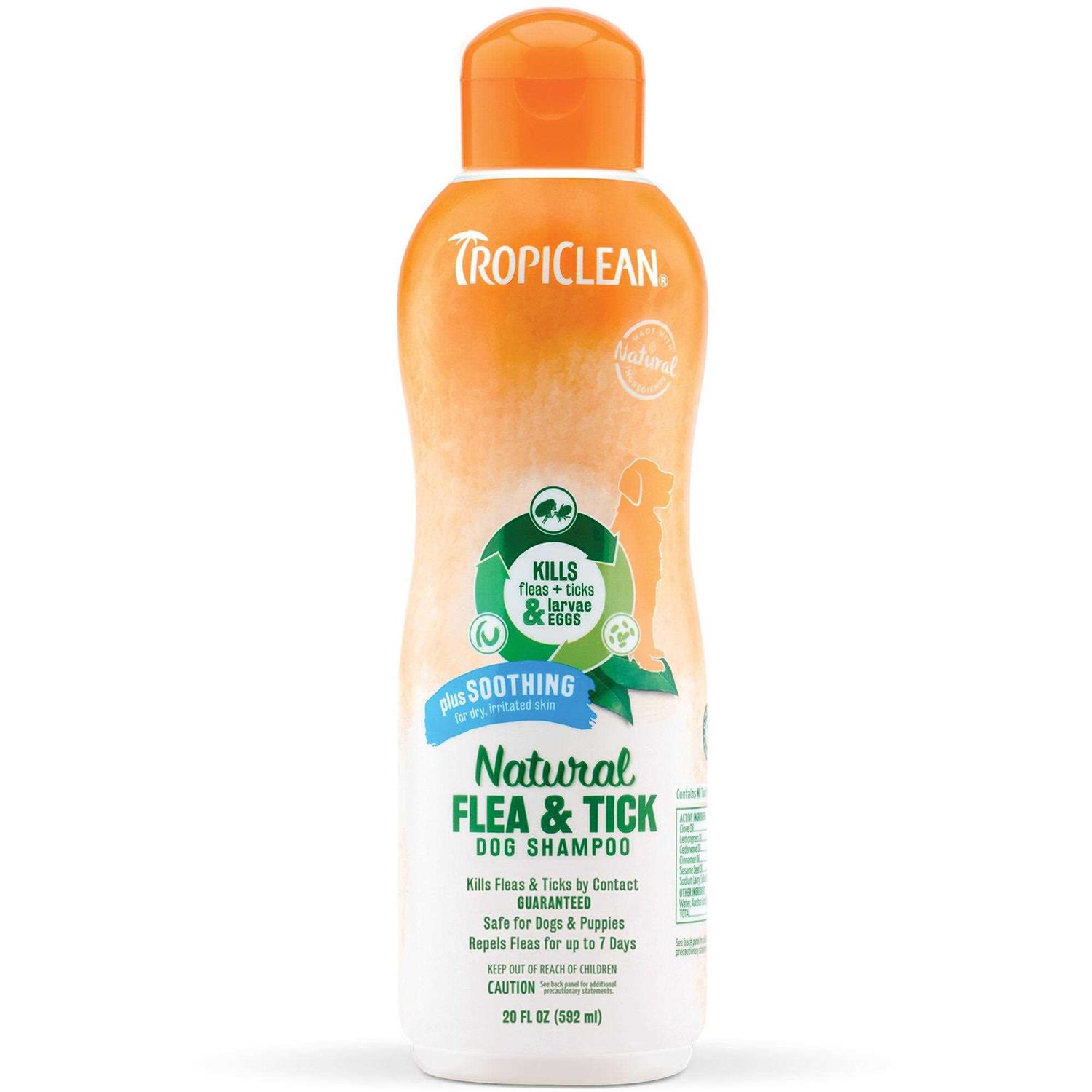 Tropiclean Natural Flea & Tick Shampoo Plus Soothing - Pet Supplies online store