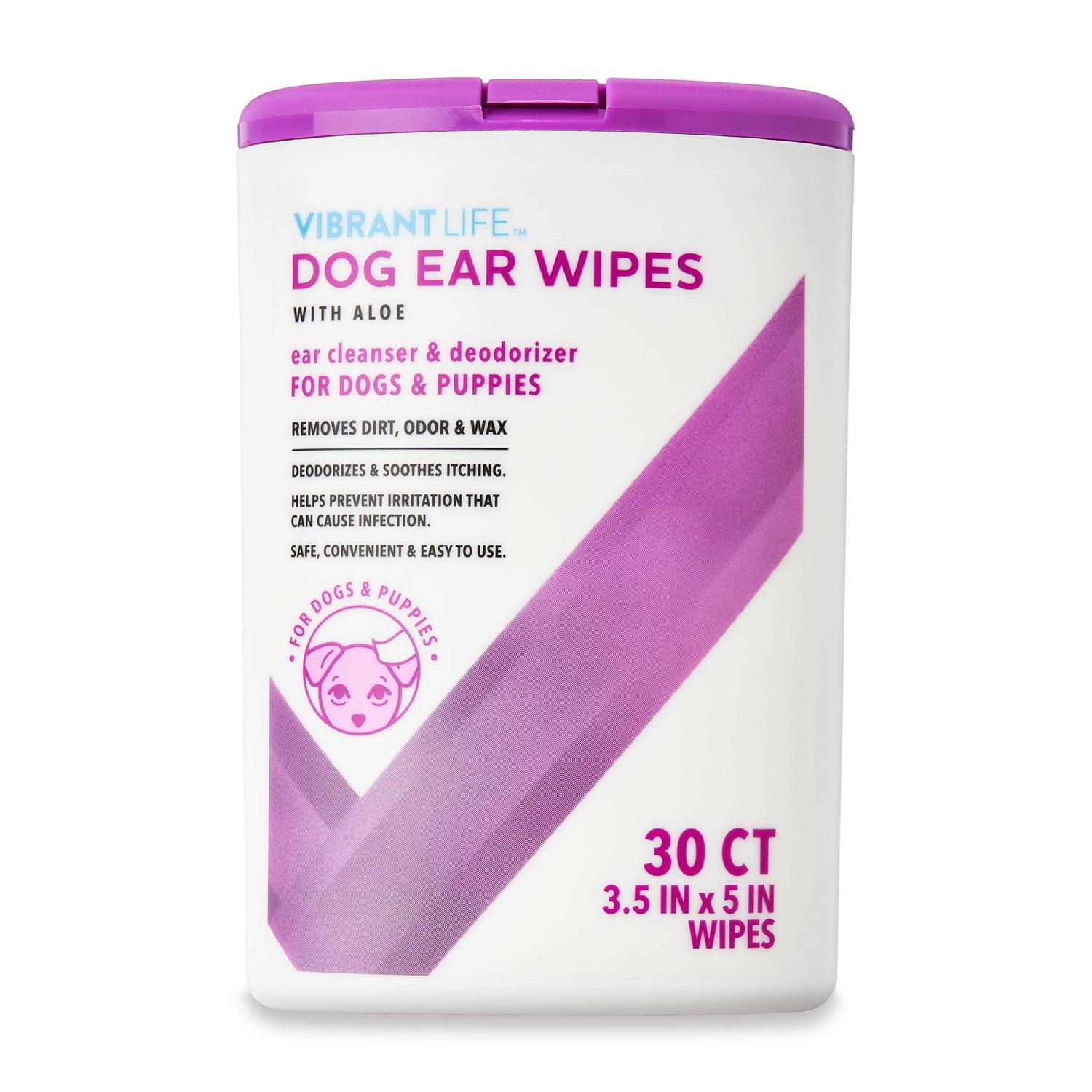 Vibrant Life Dog Ear Wipes with Aloe - Pet Supplies online store