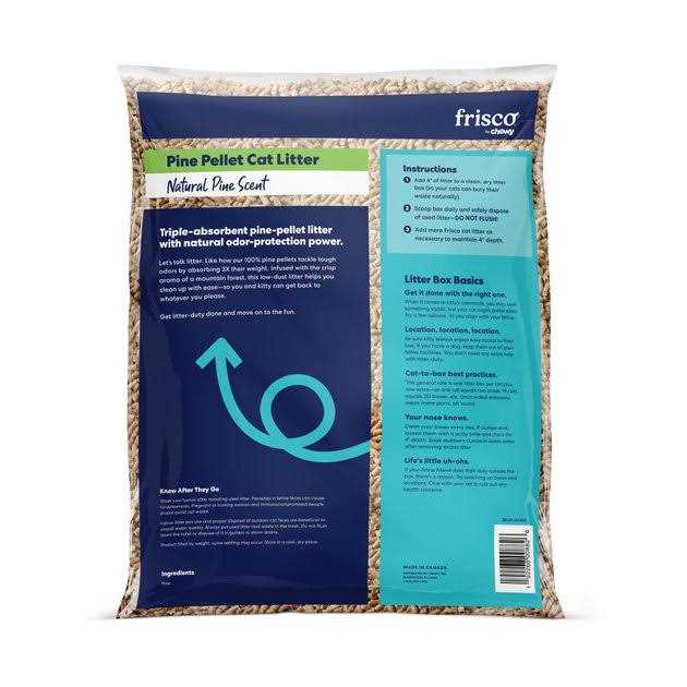 Frisco Pine Pellet Unscented Non-Clumping Wood Cat Litter - Pet Supplies online store