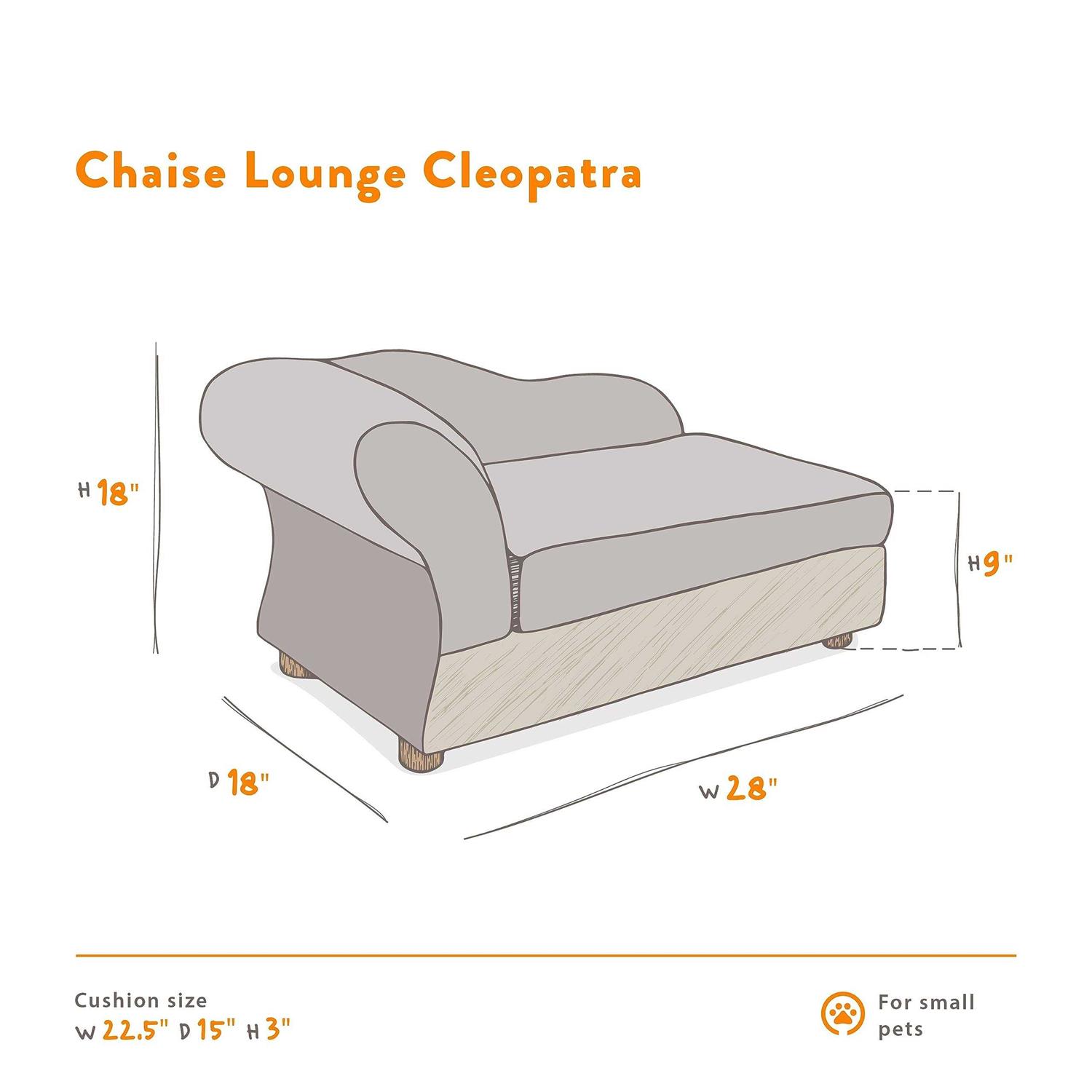 Moots Cleopatra Chaise Lounge Pet Bed - Pet Supplies online store