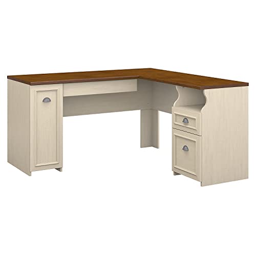 Bush Furniture Fairview L Desk, 60W, Cape Cod Gray
