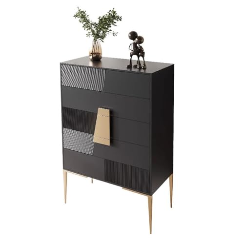 Bufetera Modern Simple Sideboard Light Luxury Large Capacity Storage Cabinet Living Room Tall Solid Wood Drawer Storage Cabinet(A)