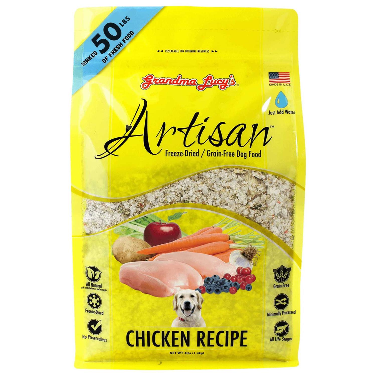 Grandma Lucy&s Freeze-Dried Grain-Free Artisan Chicken Dog Food - Pet Supplies online store