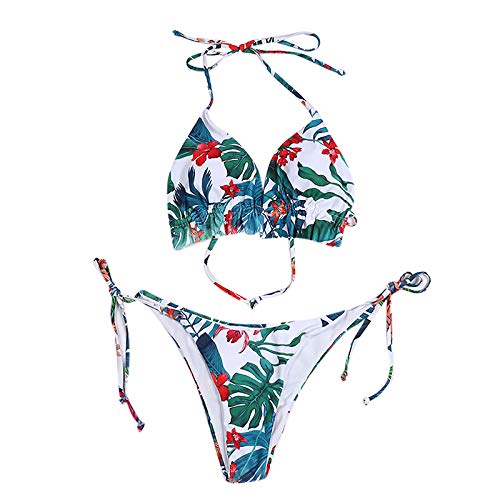 High Waisted Bikini, Women’s Two Piece Bikini Sets Push Up Halter Bikini Bathing Suit Adjustable 2 Piece Swimsuit