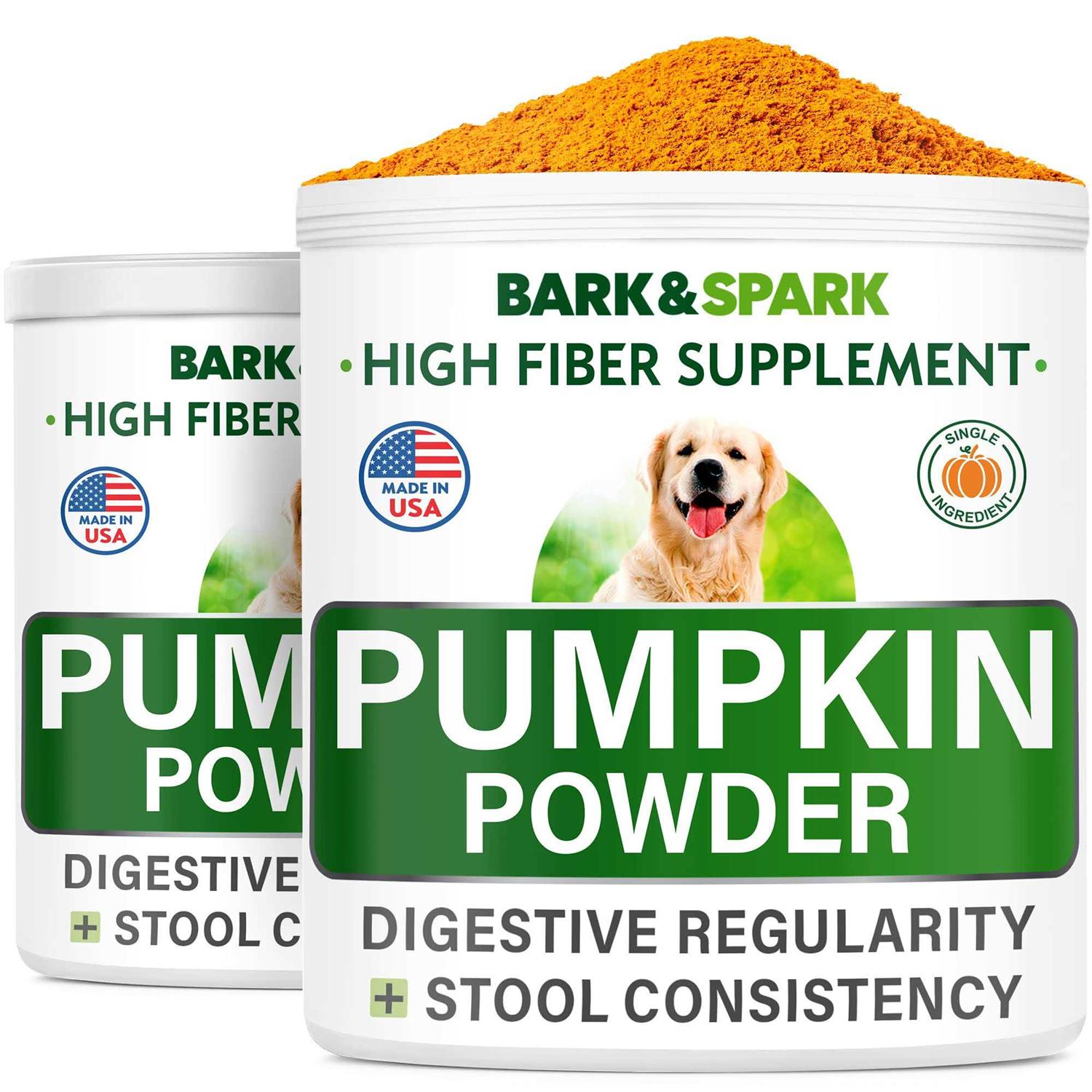 Bark&Spark Pumpkin for Dogs 8.1oz Powdered Fiber Supplement and Stool Softener - Pet Supplies online store
