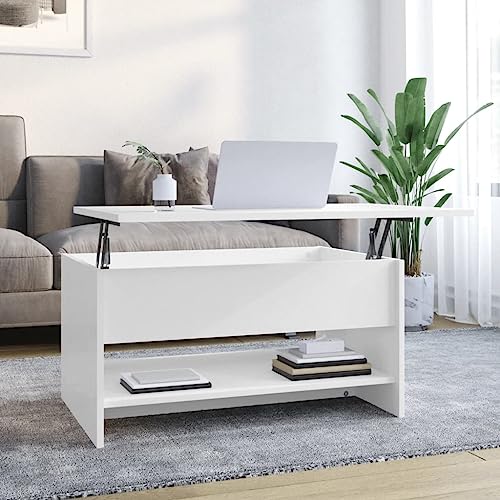 Coffee Table High Gloss White 31.5