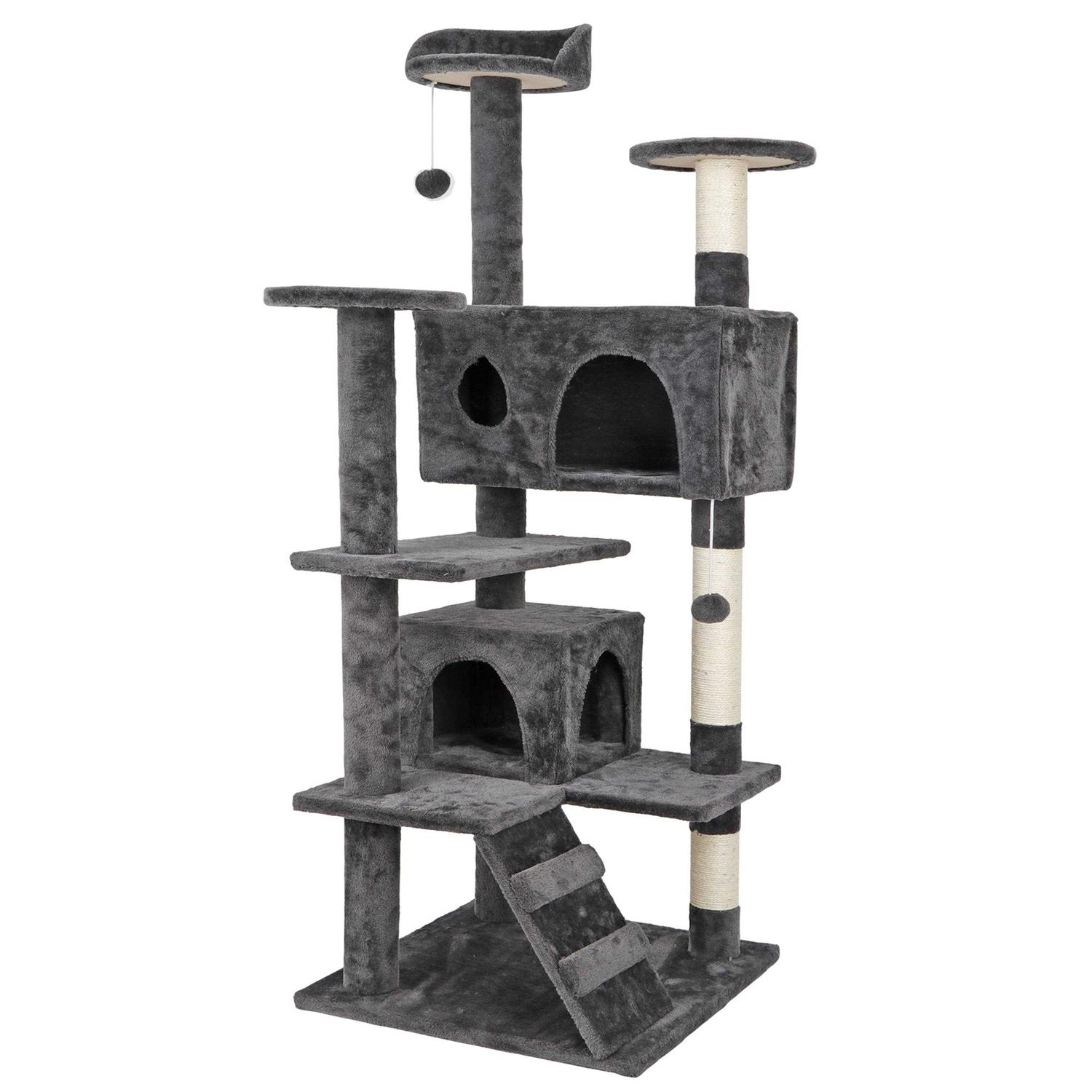 ZENY 53 Cat Tree Multi-Levels Condos Scratching Post Tower Play House - Pet Supplies online store