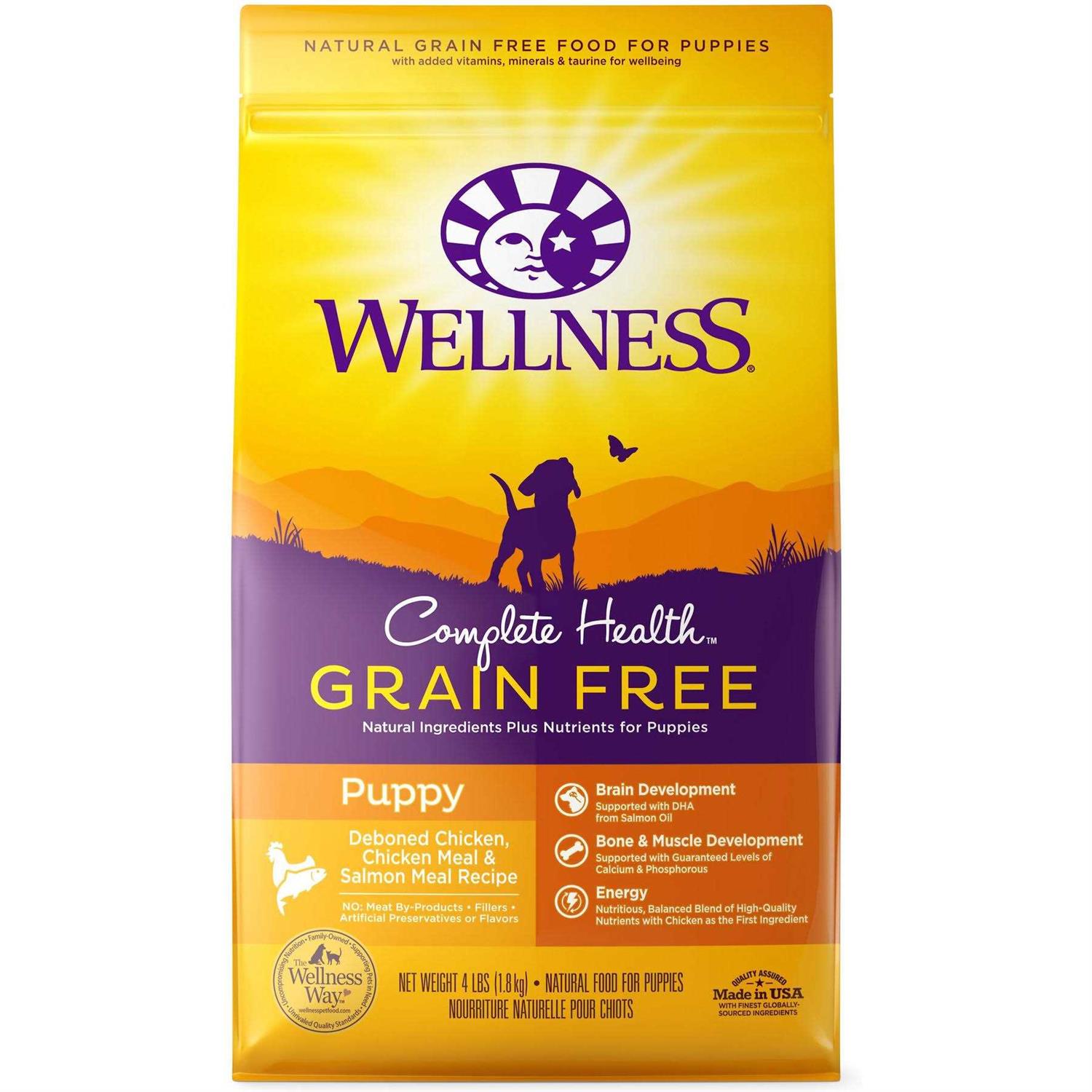 Wellness Complete Health Grain Free Puppy Deboned Chicken Chicken Meal Salmon Meal Recipe Dry Dog Food - Pet Supplies online store