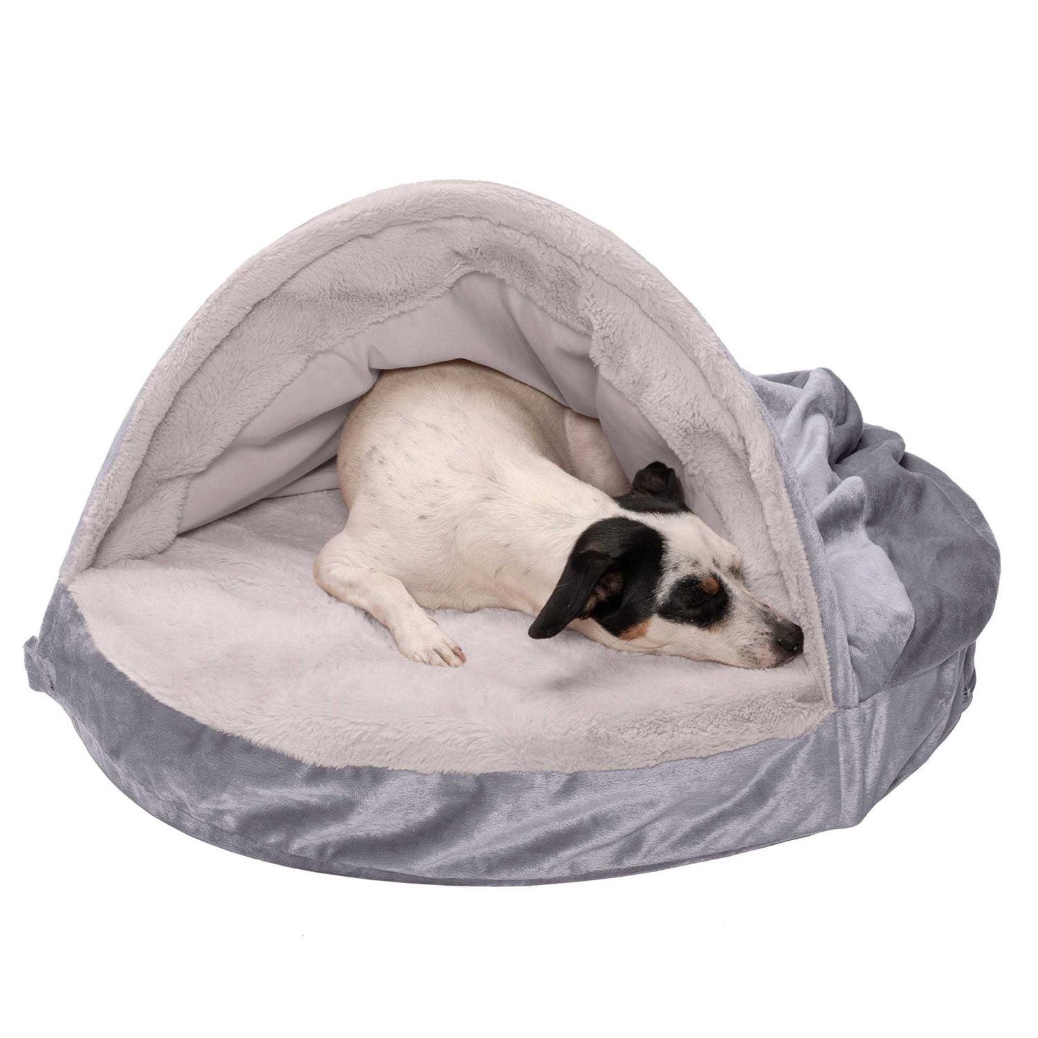 FurHaven Wave Fur & Velvet Snuggery Orthopedic Pet Bed - Pet Supplies online store