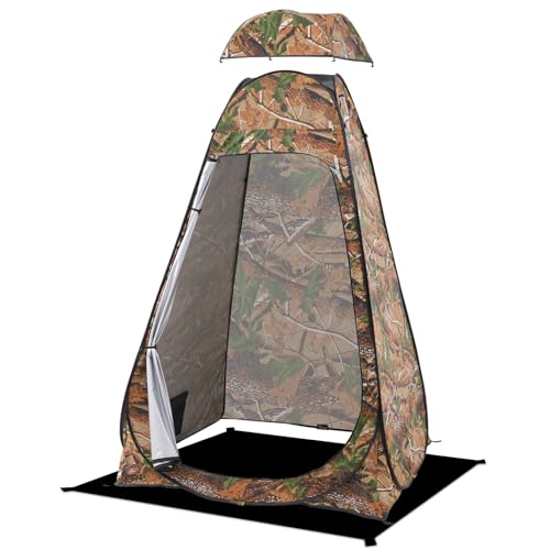 BRIAN & DANY Pop Up Shower Tent, Portable Privacy Camping Changing Tent, Camp Toilet Bathroom Pod with Rain Shelter & Windows, UPF 50+ & Waterproof, 47.2