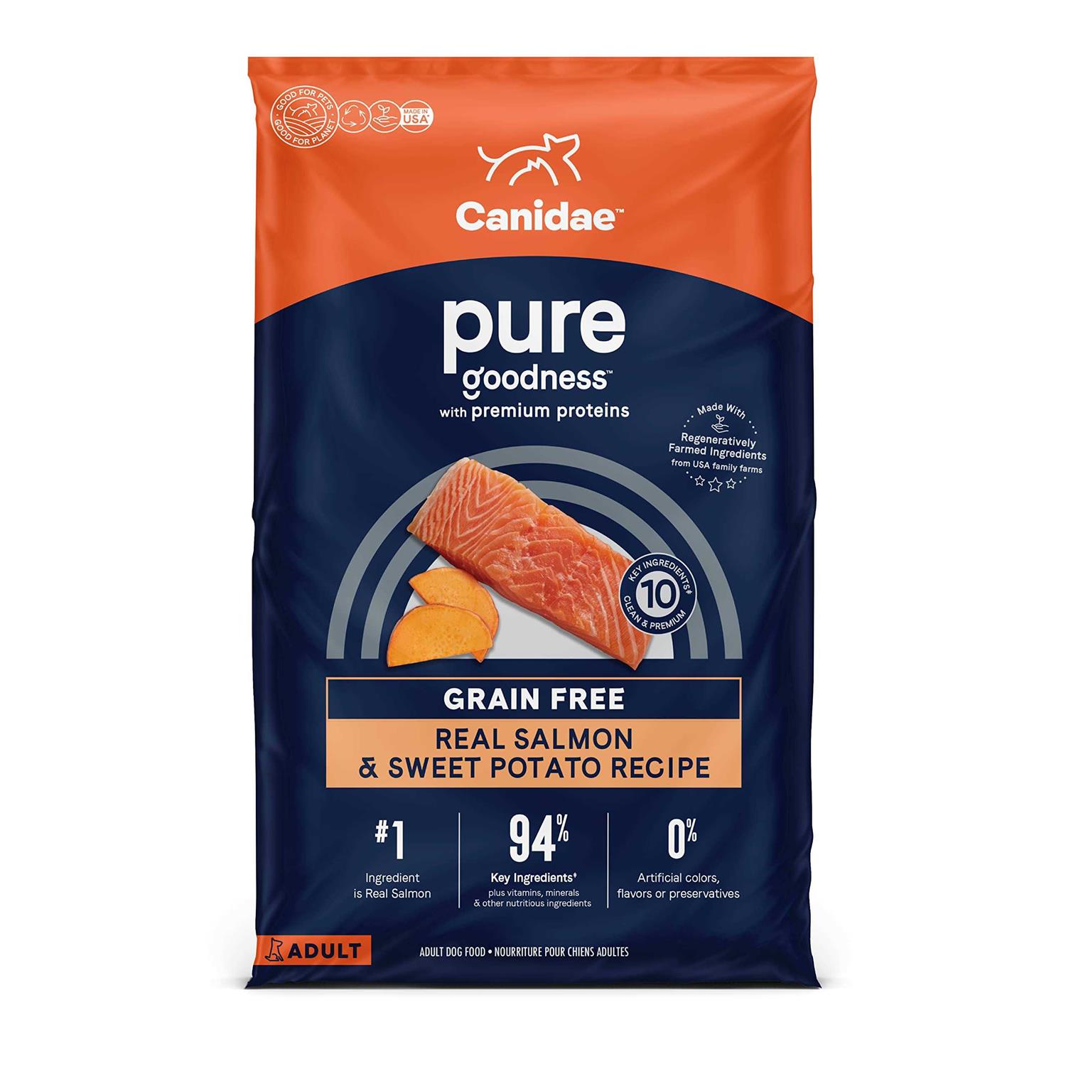 Canidae Pure Grain Free Salmon & Sweet Potato Adult Dry Dog Food - Pet Supplies online store