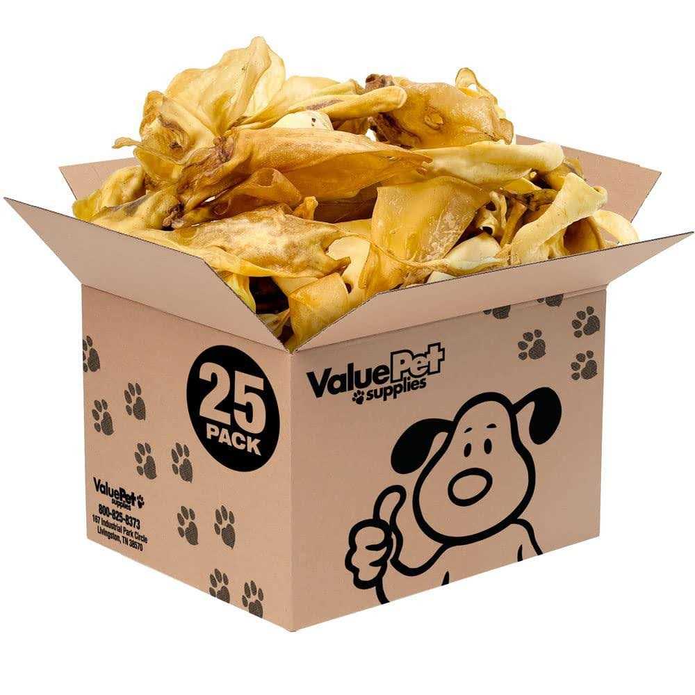 ValueBull Natural Brown Cow Ears Crunchy Style - Pet Supplies online store