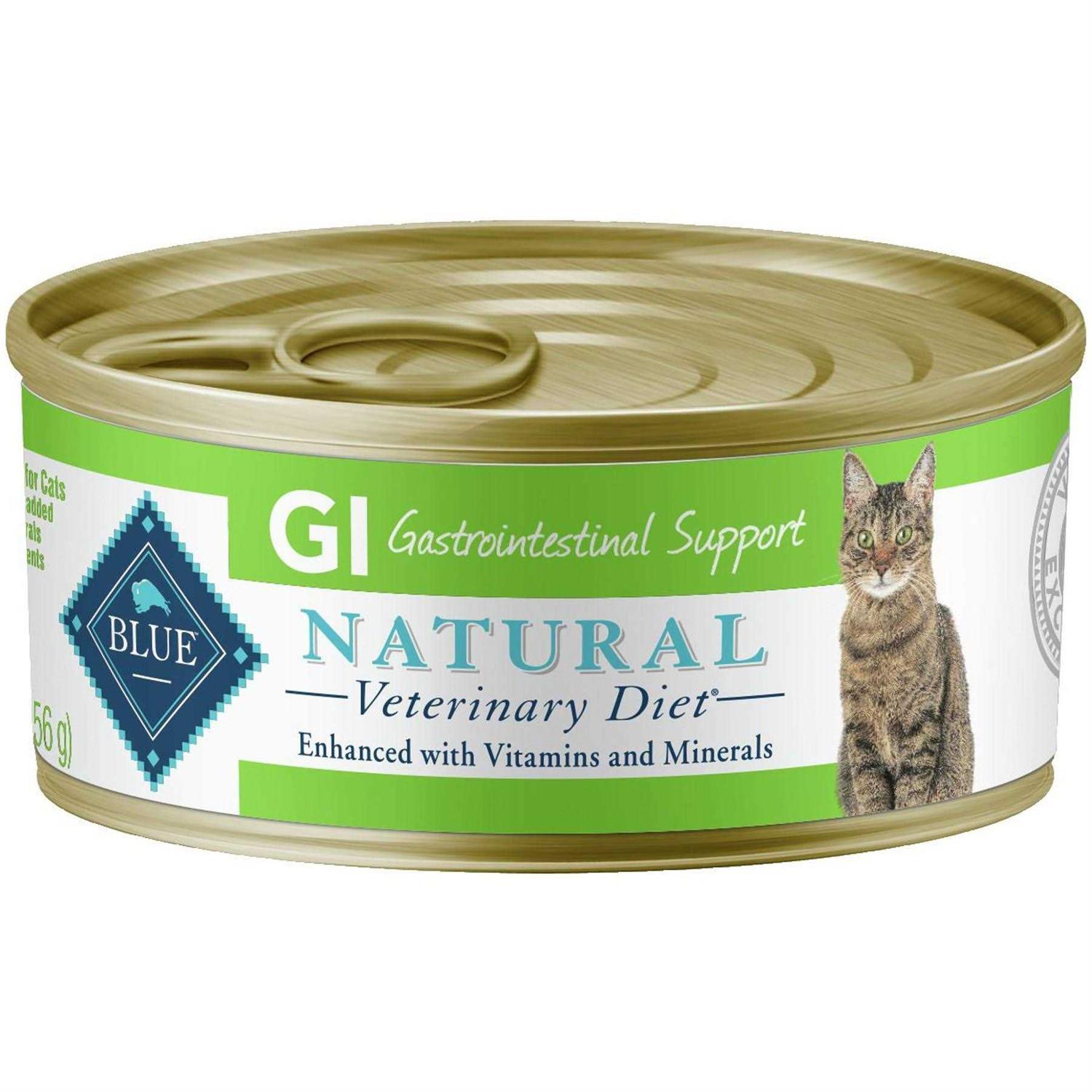 Blue Buffalo Natural Veterinary Diet Blue Natural Veterinary Diet Gi Gastrointestinal Support Canned Cat Food 24/5.5 oz - Pet Supplies online store
