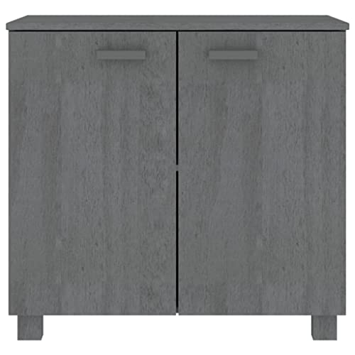 Storage Cabinet Sideboard Brown White Dark Gray Light Gray 33.5