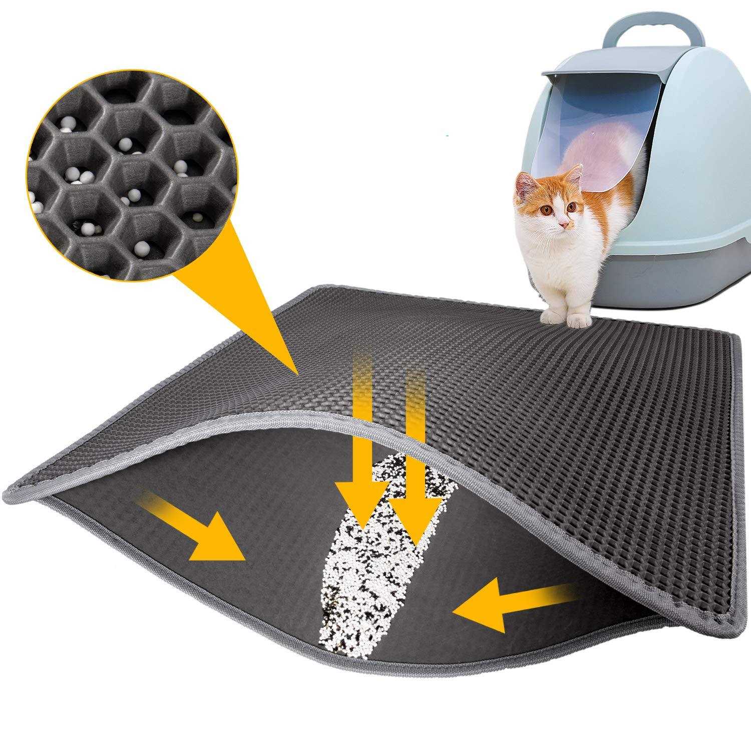 LeToo Cat Litter Mat Grey Trapping for Litter Box - Pet Supplies online store