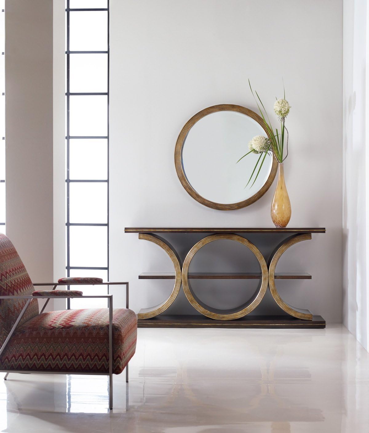 Hooker Furniture Malange Presidio Console Table in Gold