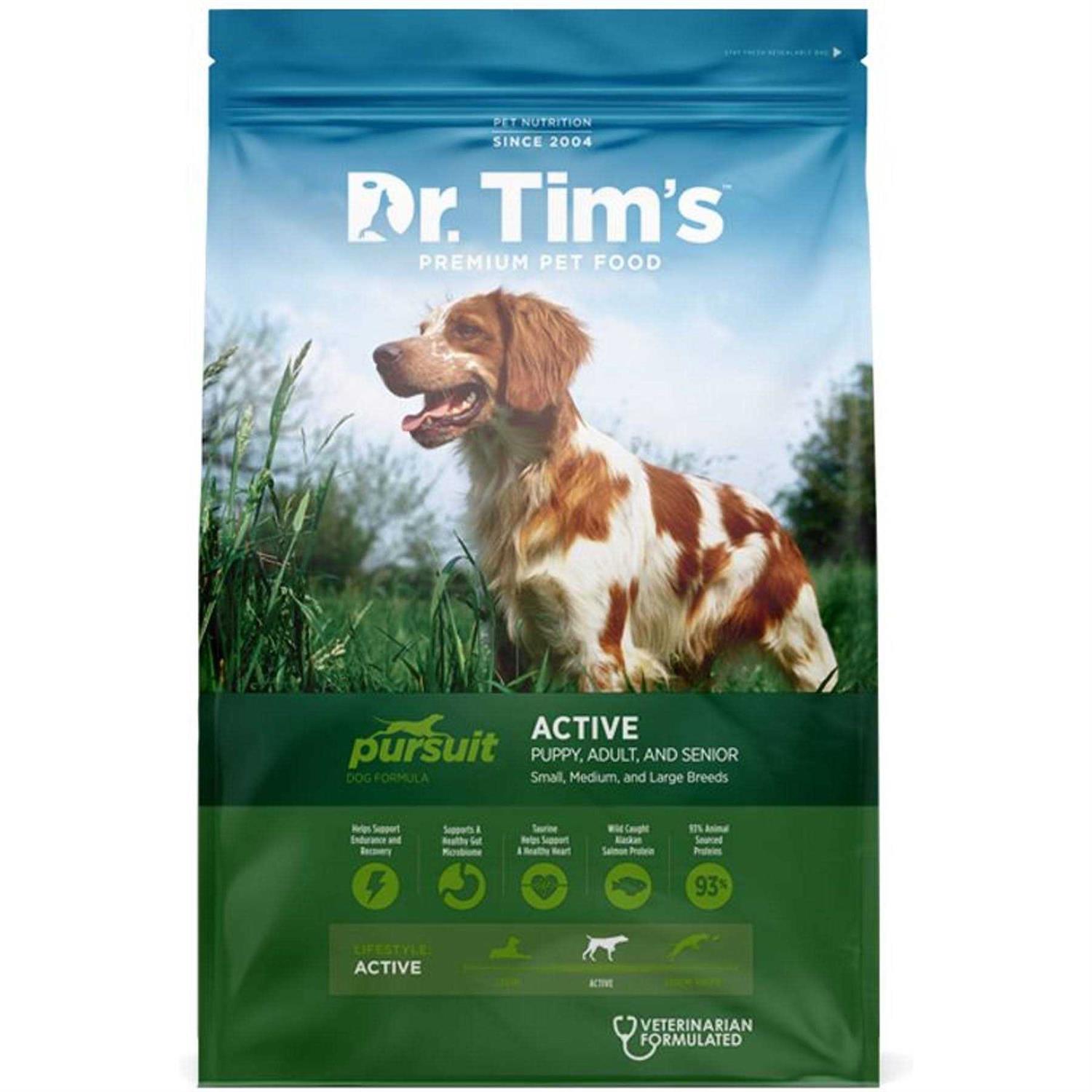 Dr. Tim's Pursuit Active Dry Dog Food - Pet Supplies online store