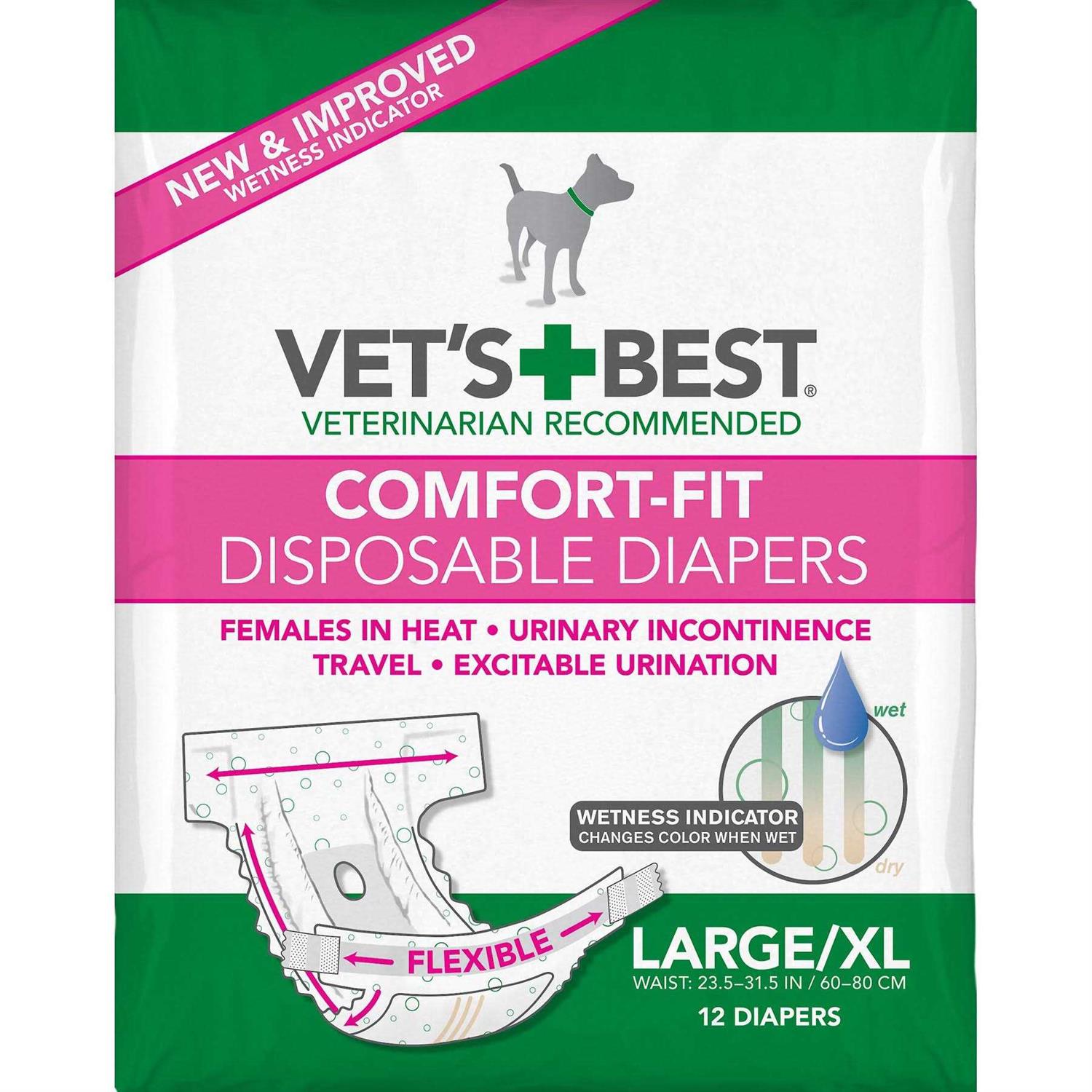 Vet's Best Comfort Fit Disposable Female Dog Diapers - Pet Supplies online store