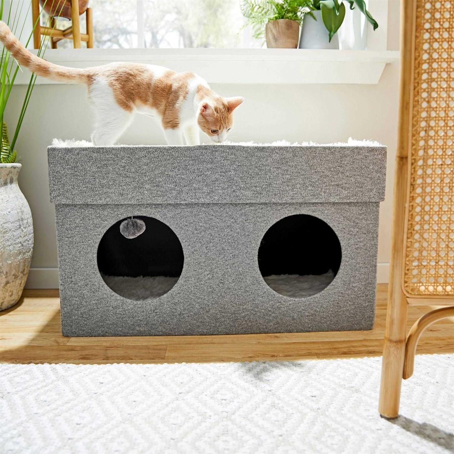 Frisco Double Cube Stackable and Collapsible Cat Condo - Pet Supplies online store
