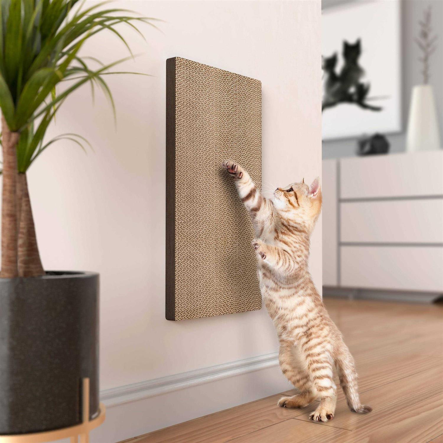 Way Basics Premium Wall Mount Scratch Pad Cat Scratcher with Silvervine Catnip - Pet Supplies online store