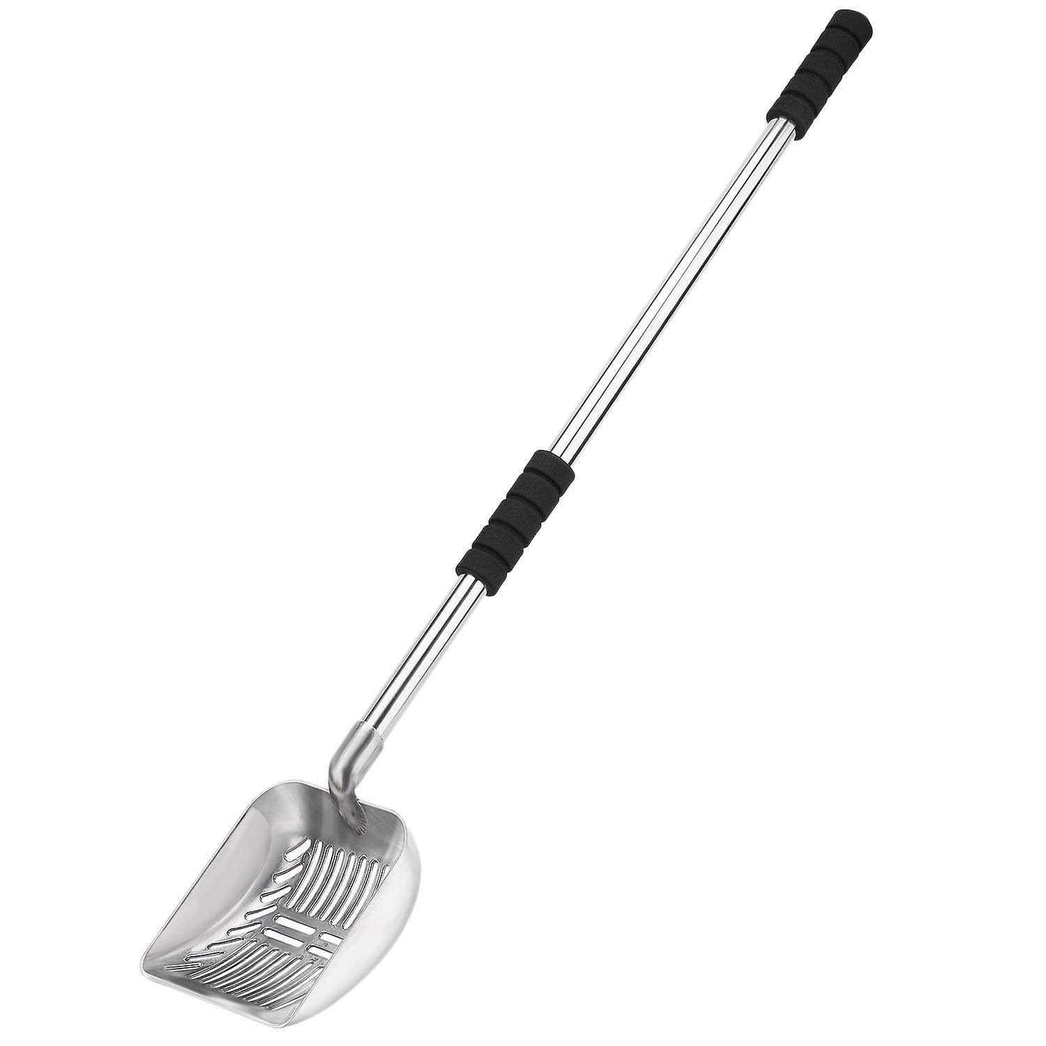 Metal Scoop With Deep Shovel And Long Handle Detachable Stainless Steel Non-Stick Sifter With Foam Padded Grip Handle No Bending Back Heavy Duty - Pet Supplies online store