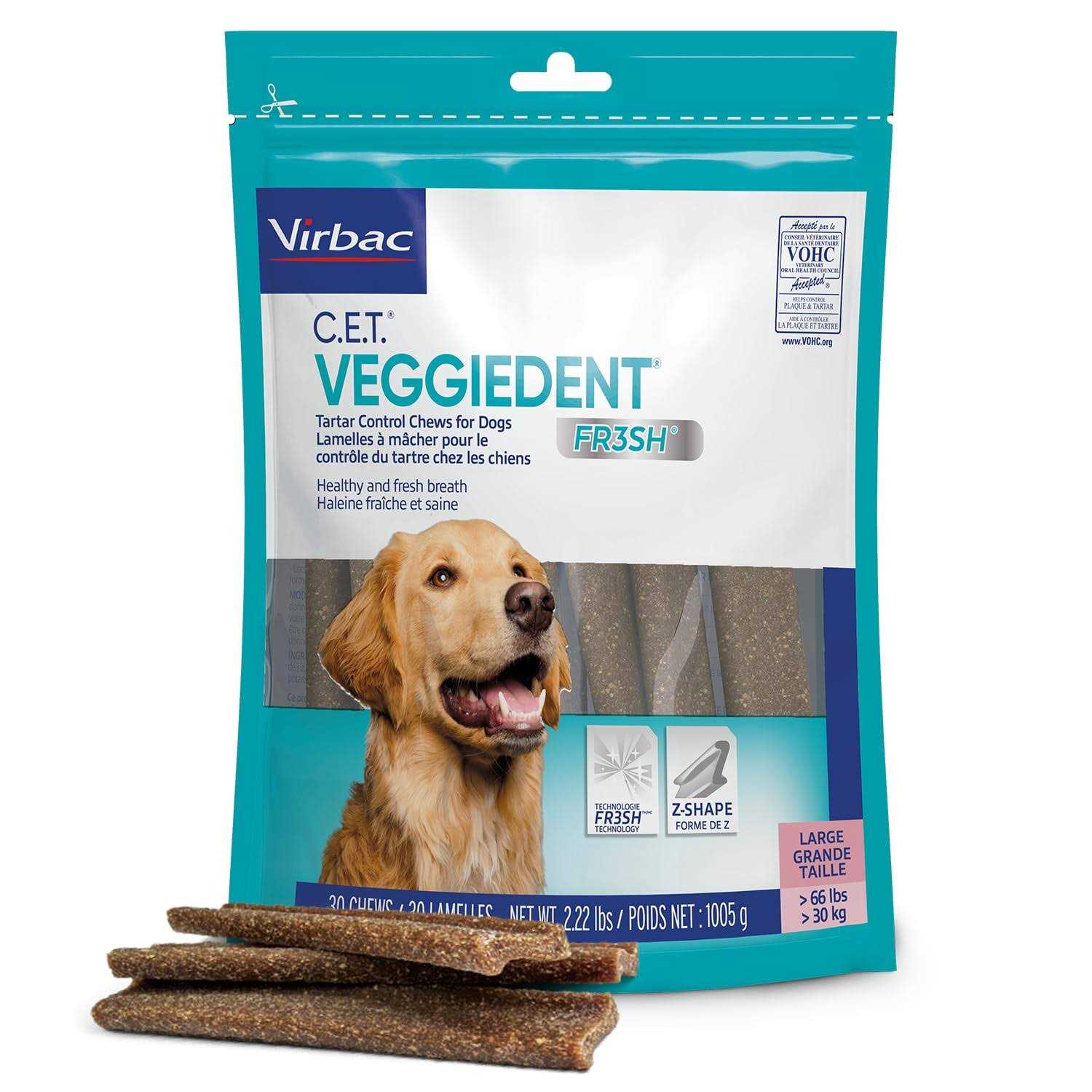 Virbac C.E.T. VeggieDent FR3SH Tartar Control Chews for Dogs - Pet Supplies online store