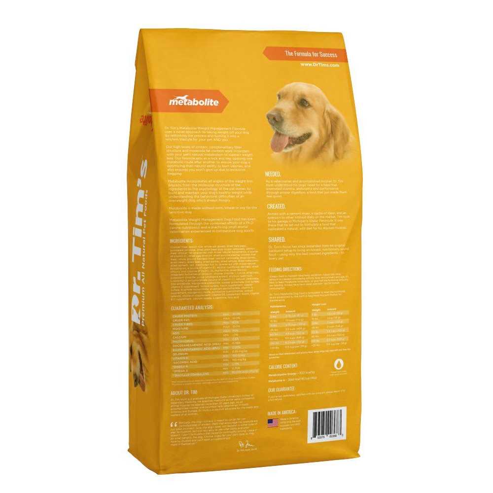 Dr. Tim's Metabolite Weight Management Formula Dry Dog Food - Pet Supplies online store