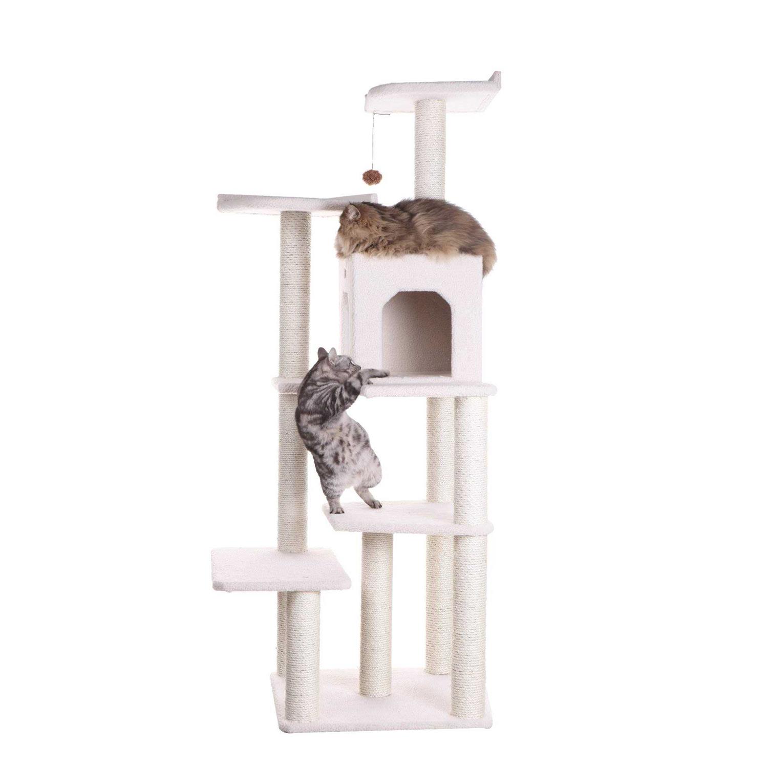 Armarkat B6802 Classic Real Wood Cat Tree In Ivory - Pet Supplies online store