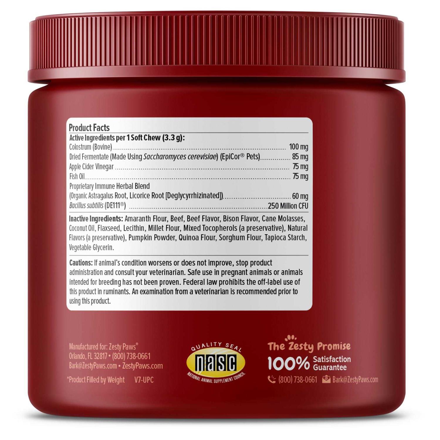 Zesty Paws Dog Allergy Relief Anti Itch Supplement Omega 3 Probiotics for Dogs - Pet Supplies online store