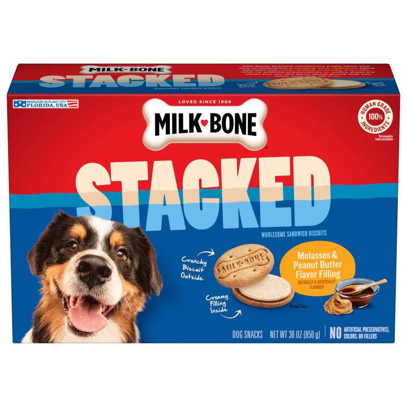 Milk-Bone Stacked Molasses & Peanut Butter Dog Treats - Pet Supplies online store