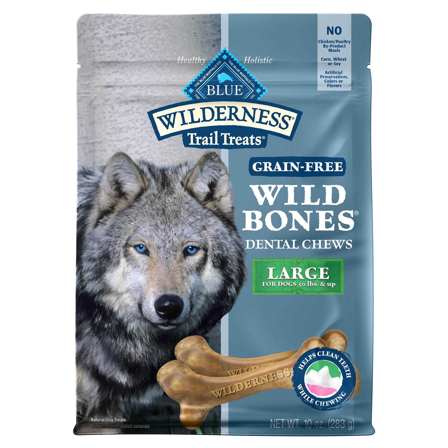 Blue Buffalo Wilderness Wild Bones Dental Dog Treats - Pet Supplies online store