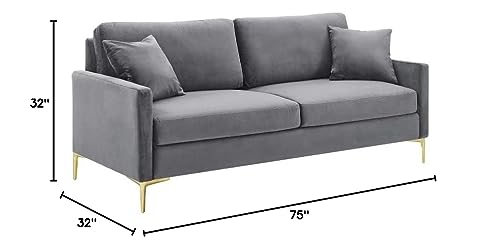 Modway Juliana Performance Velvet Upholstered Sofa, Dusty Rose