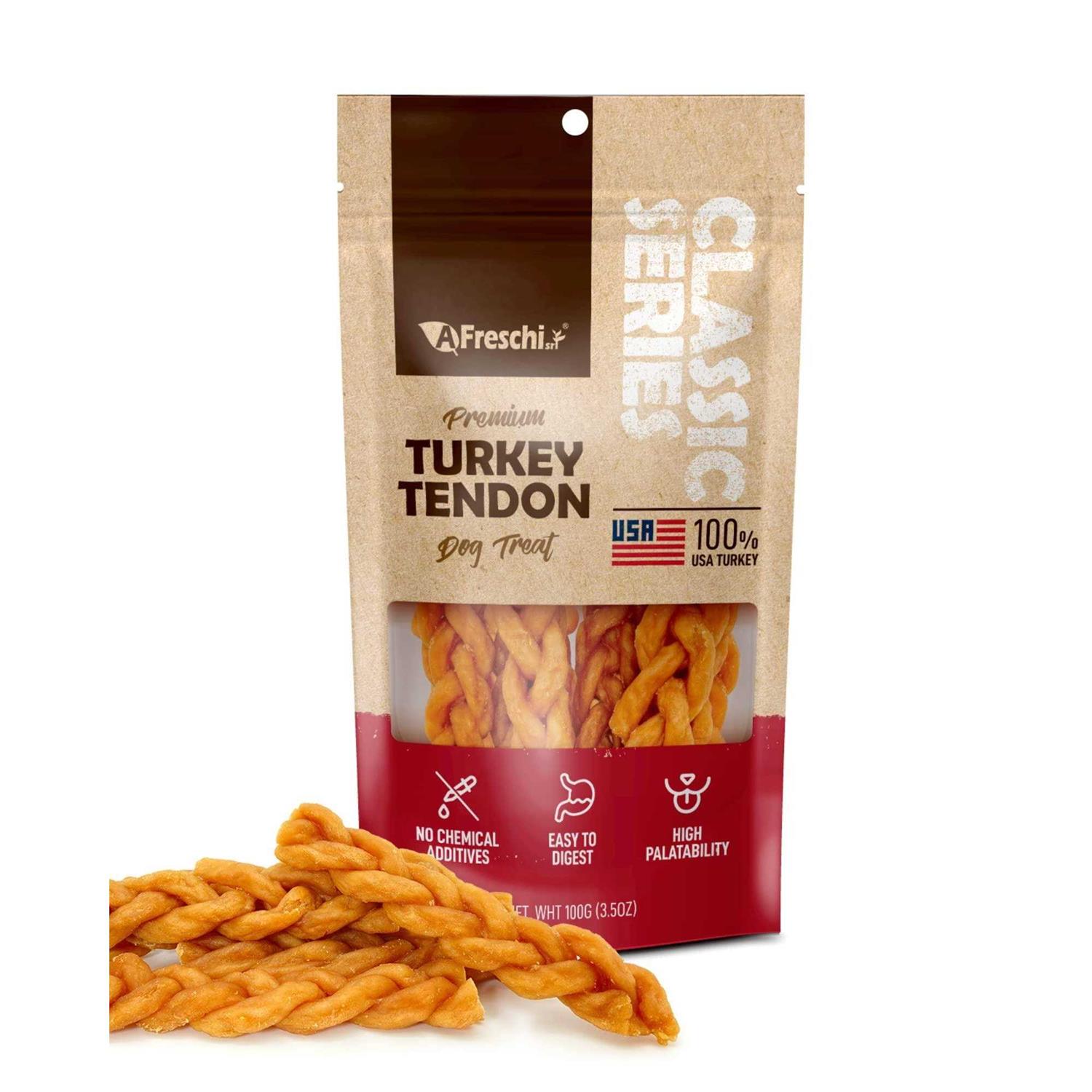 A Freschi srl Afreschi Turkey Tendon for Dogs Dog Treats Series All Natural Human Grade Dog Treat - Pet Supplies online store