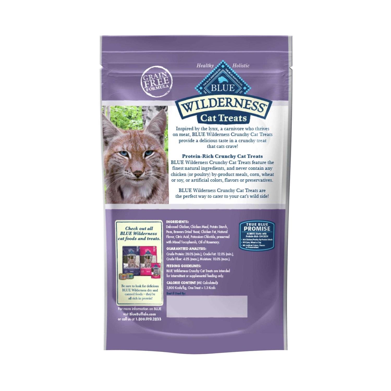Blue Buffalo Wilderness Chicken Crunchy Cat Treats - Pet Supplies online store