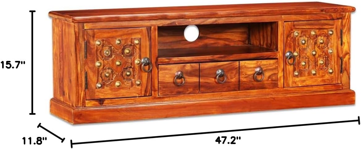 TV Stand Solid Sheesham Wood 47.2