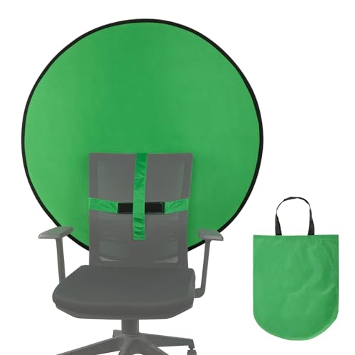 Cosmos 1 Pc Blue Screen Backdrop 43 in / 110 cm Diameter Foldable Portable Photography Background Green Screen Chroma Key Backdrop for Photography Photo Video Studio, Live Streaming, Video Meeting