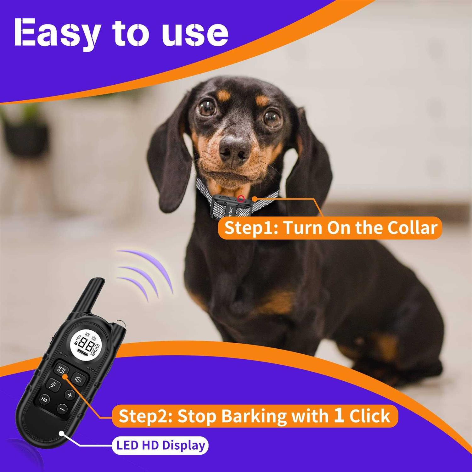 Teptec Smallest & Lightest Anti Bark Collar/Training Collar for Small Dogs 5-15lbs - Pet Supplies online store