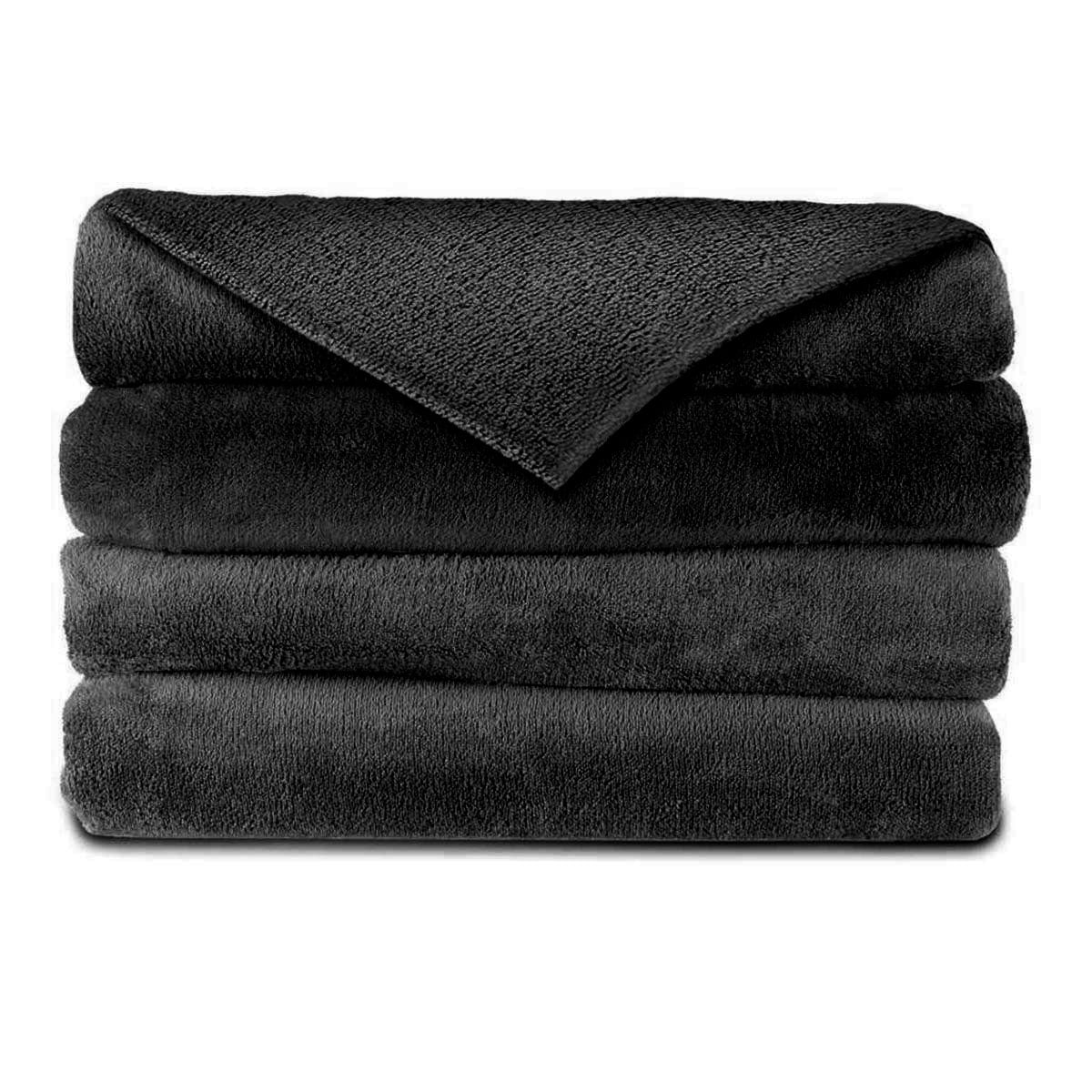 Sunbeam Electric Heated Velvet Plush Warming Throw Blanket Charcoal Gray DC-11