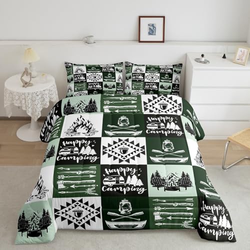 Castle Fairy Lake House Comforter Full Size Summer Holiday Style Starfish Bedding Set for Girls Boys Kids Room Decor Log Cabin Style Blue Wooden Plank Soft Chic Quilted Duvet with 2 Pillowcases