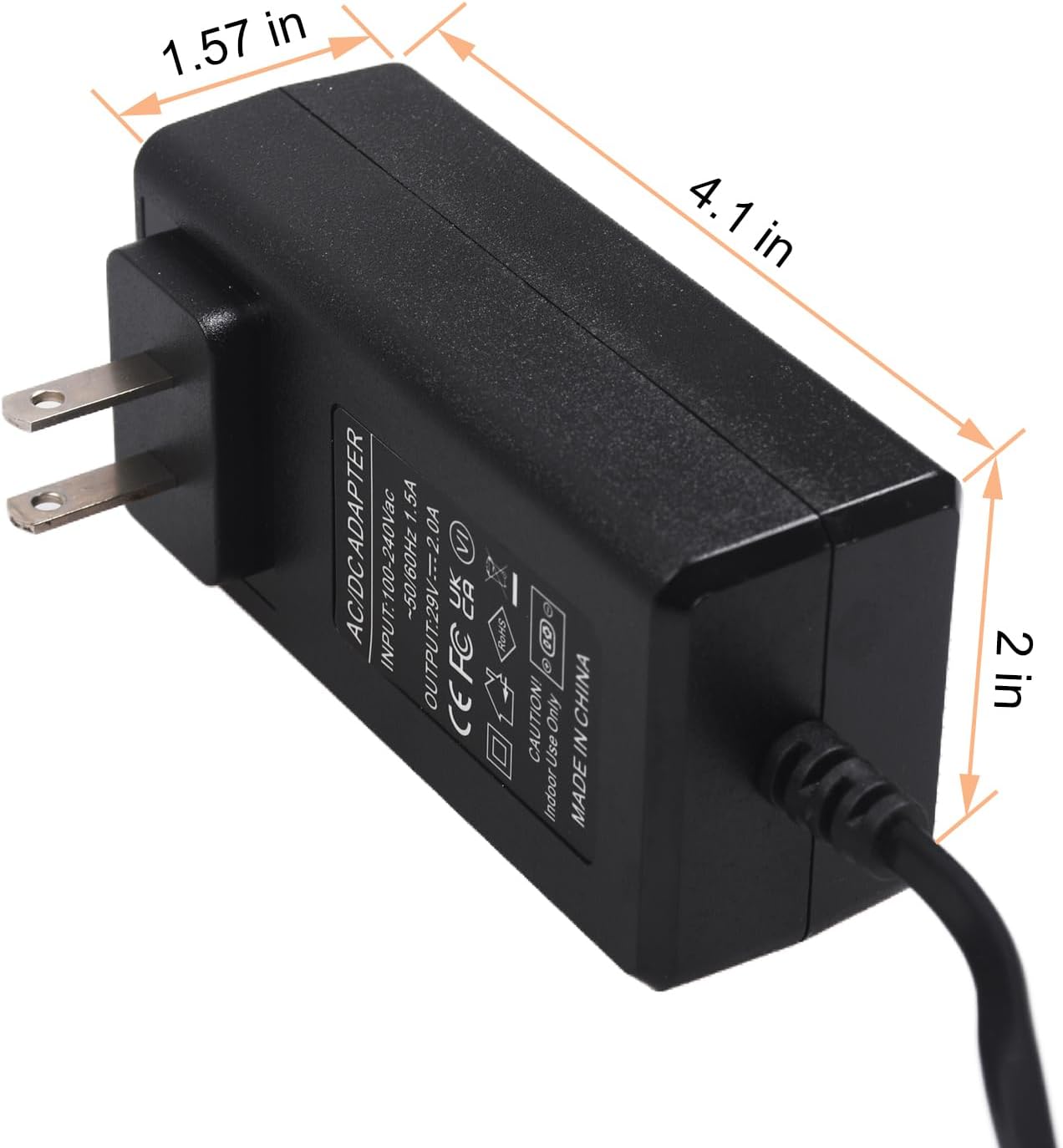 Recliner Power Supply, AC/DC Power Adapter 2-pin 29V 2A Lift Chair Power Cord, Compatible with Electric Recliner or Adjustable Bed Power Cord. (1 Pcs)