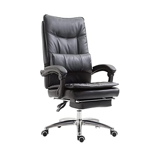 Executive Office Chair, 170°Reclining Computer Swivel Seatwith Lumbar Pillow and Footrest,Ergonomic PU Leather Office Chair (B)
