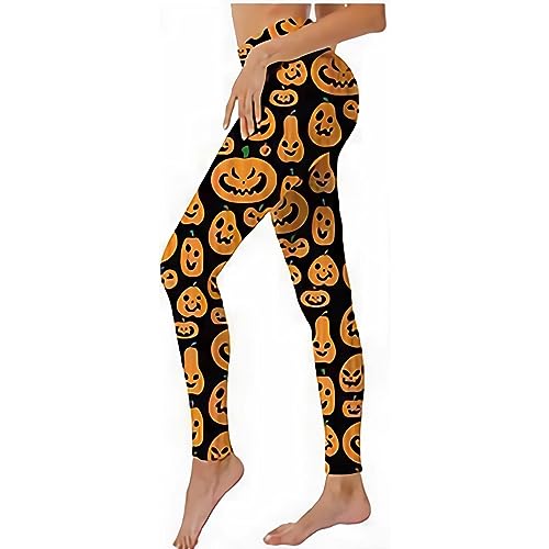 High Waisted Tummy Control Halloween Leggings for Women Athletic Scrunch Workout Yoga Pants Ultra Soft Gothic Tights