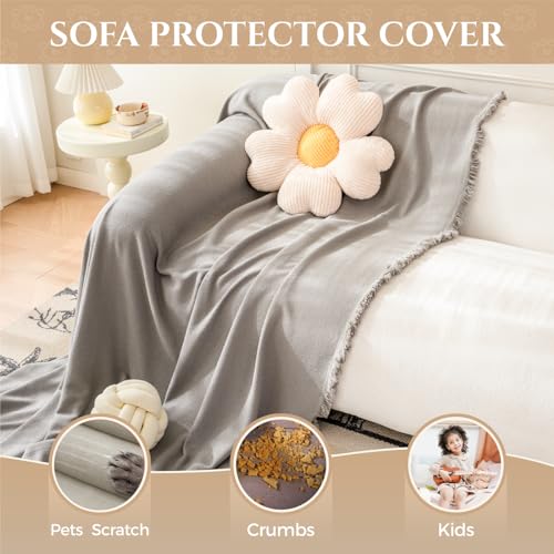 Sioloc Boho Couch Covers for 3 Cushion Couch,Couch Pets Protector Furniture Covers Sofa Throw Cover Sofa Slipcover for Loveseat Chair Multi-Use Decorative Couch Protector