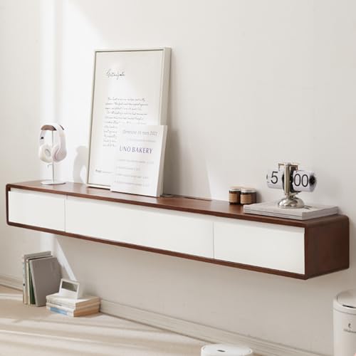 Floating TV Stand with 2 Doors, Wall Mounted TV Shelf,Floating Shelf for Under TV,Floating TV Console with Cabinets for Bedroom Living Room(Size:140CM/55.1