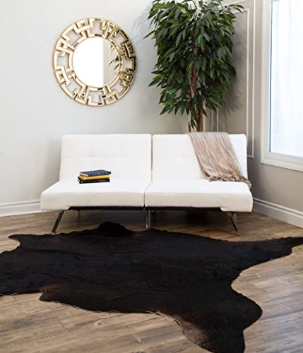 Abbyson Living Aspen Leather Convertible Sofa Bed - Contemporary Design, Pull-Out Bed, Ivory