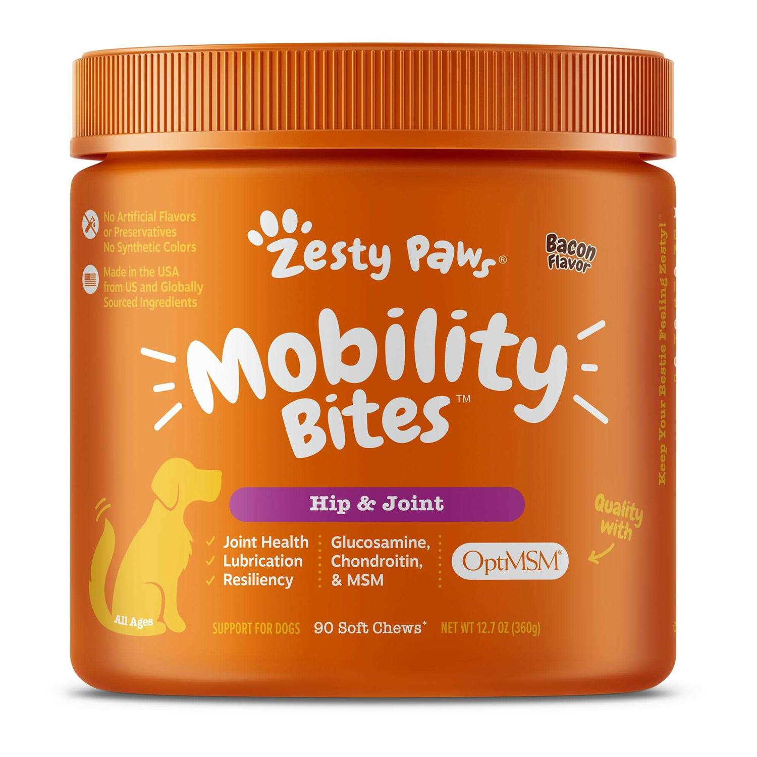 Zesty Paws Bacon Hip & Joint Bites for Dogs - Pet Supplies online store