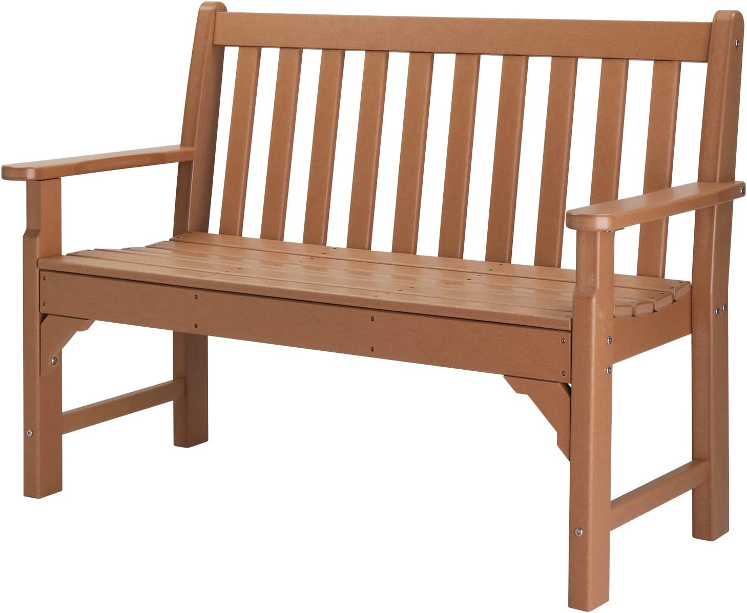 VINGLI Outdoor Bench Garden Bench Waterproof HDPE Porch Bench, Poly Lumber Patio Bench with 800 lbs Weight Capacity, Rot-Proof Fade Proof