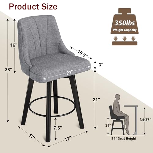 Counter Height Swivel Bar Stool, 24