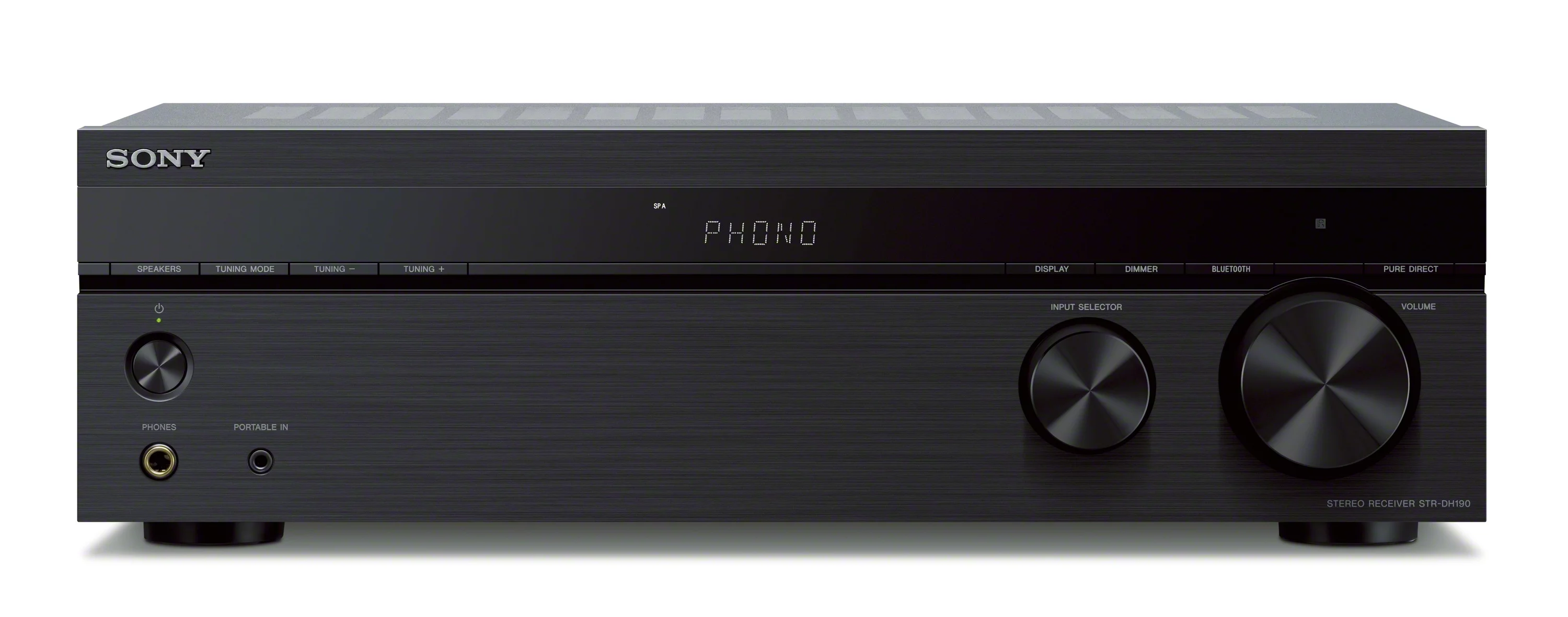 Sony STR-DH190 Stereo Receiver with Phono Input and Bluetooth Connectivity